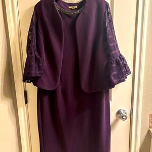 Eggplant colored, Jacket dress, Size 16W